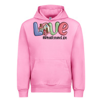 Fuchsia Pink love real estate life Urban Hoodie - MaliasSmallBusiness