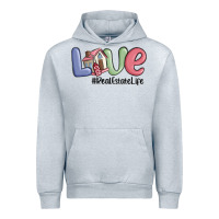 Heather Grey love real estate life Urban Hoodie - MaliasSmallBusiness