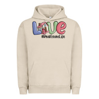 Pigment French Oak love real estate life Urban Hoodie - MaliasSmallBusiness