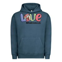 Pigment Midnight Navy love real estate life Urban Hoodie - MaliasSmallBusiness