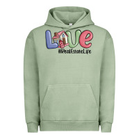 Pigment Oil Green love real estate life Urban Hoodie - MaliasSmallBusiness