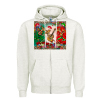 Oatmeal Heather mexican skeletons Zipper Hoodie - CTS Tumbler Store