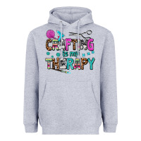 Heather Grey crafting is my therapy Heavyweight Hoodie - AdoDesignShop