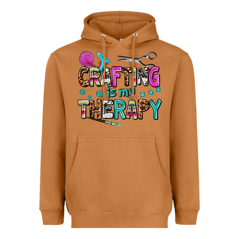 Crafting Is My Therapy Heavyweight Hoodie by AdoDesignShop | Teevron