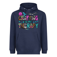 Navy crafting is my therapy Heavyweight Hoodie - AdoDesignShop