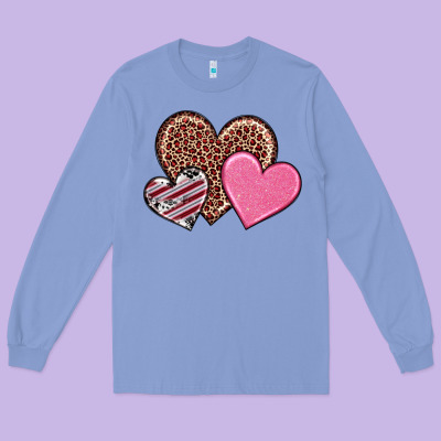 Long Sleeve Tee valentine's day hearts