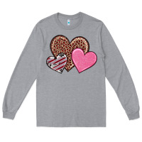 Heather Grey valentine's day hearts Long Sleeve Tee - RanaPortraitStore