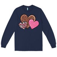 Navy valentine's day hearts Long Sleeve Tee - RanaPortraitStore