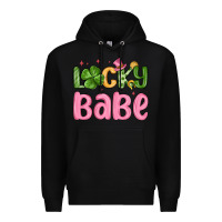 Black lucky babe st patrick s day Premium Hoodie - MaliasSmallBusiness