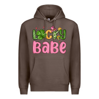 Coffee lucky babe st patrick s day Premium Hoodie - MaliasSmallBusiness