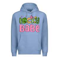 Colony Blue lucky babe st patrick s day Premium Hoodie - MaliasSmallBusiness