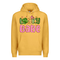 Mustard lucky babe st patrick s day Premium Hoodie - MaliasSmallBusiness