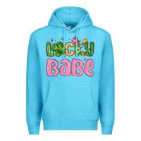 Ocean Blue lucky babe st patrick s day Premium Hoodie - MaliasSmallBusiness