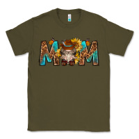 Army Green mom with bull skull Classic Tee - texasbilliewilder