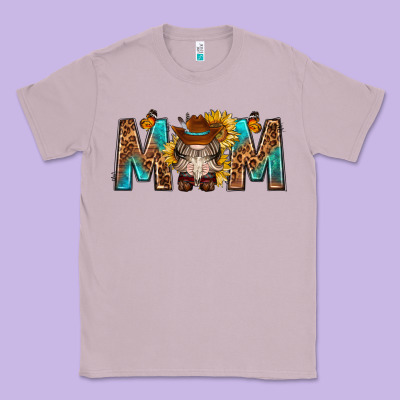 Mom With Bull Skull Classic Tee Designed By Texasbilliewilder