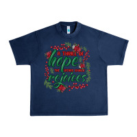 Navy a thrill of hope the weary world rejoices Urban Heavy Tee - MaliasSmallBusiness