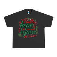 Pigment Black a thrill of hope the weary world rejoices Urban Heavy Tee - MaliasSmallBusiness