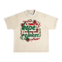 Sandshell a thrill of hope the weary world rejoices Urban Heavy Tee - MaliasSmallBusiness