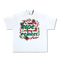 White a thrill of hope the weary world rejoices Urban Heavy Tee - MaliasSmallBusiness