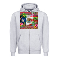 Heather Grey mexico and puerto rico Zipper Hoodie - CTS Tumbler Store