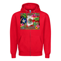 Red mexico and puerto rico Zipper Hoodie - CTS Tumbler Store