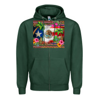 Sports Green mexico and puerto rico Zipper Hoodie - CTS Tumbler Store