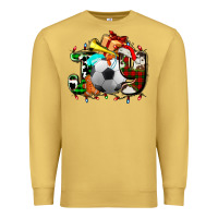 Antique Gold joy with soccer element and Christmas Premium Sweatshirt - AdoDesignShop