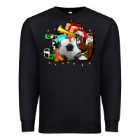 Black joy with soccer element and Christmas Premium Sweatshirt - AdoDesignShop