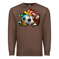 Chestnut joy with soccer element and Christmas Premium Sweatshirt - AdoDesignShop