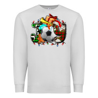 Dove Grey joy with soccer element and Christmas Premium Sweatshirt - AdoDesignShop