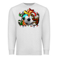 Oatmeal Heather joy with soccer element and Christmas Premium Sweatshirt - AdoDesignShop