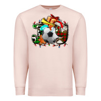 Pale Pink joy with soccer element and Christmas Premium Sweatshirt - AdoDesignShop