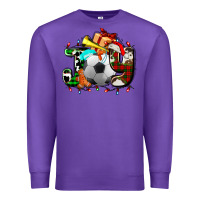 Purple joy with soccer element and Christmas Premium Sweatshirt - AdoDesignShop