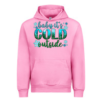 Fuchsia Pink baby its cold outside Urban Hoodie - NancyCooperArtShop