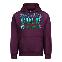 Mauve Wine baby its cold outside Urban Hoodie - NancyCooperArtShop