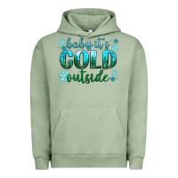 Pigment Oil Green baby its cold outside Urban Hoodie - NancyCooperArtShop