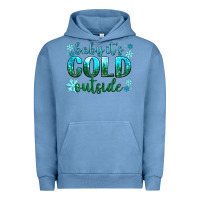 Pigment Pebble Blue baby its cold outside Urban Hoodie - NancyCooperArtShop
