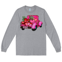 Heather Grey valentine's day heart cactus truck Long Sleeve Tee - RanaPortraitStore