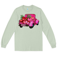 Matcha valentine's day heart cactus truck Long Sleeve Tee - RanaPortraitStore