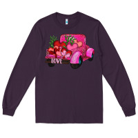Plum valentine's day heart cactus truck Long Sleeve Tee - RanaPortraitStore