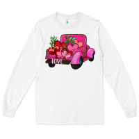 White valentine's day heart cactus truck Long Sleeve Tee - RanaPortraitStore
