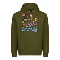 Army Green scatter kindness Premium Hoodie - MaliasSmallBusiness