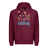Burgundy scatter kindness Premium Hoodie - MaliasSmallBusiness