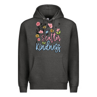 Charcoal Heather scatter kindness Premium Hoodie - MaliasSmallBusiness