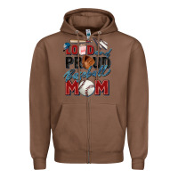 Chestnut loud and proud baseball mom Zipper Hoodie - Zillion Design Studio