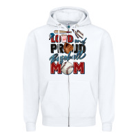 White loud and proud baseball mom Zipper Hoodie - Zillion Design Studio