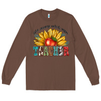 Chestnut teacher with sunflower Long Sleeve Tee - texasbilliewilder