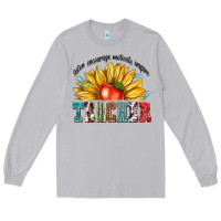 Moon Dust teacher with sunflower Long Sleeve Tee - texasbilliewilder