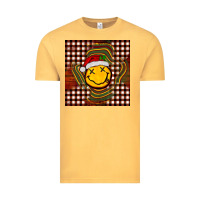 Vintage Mustard Christmas smiley face Vintage Tee - BarkalooDesign