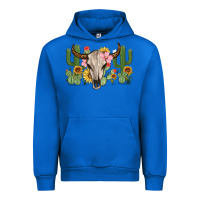 Cobalt bull skull with cactus Urban Hoodie - MaliasSmallBusiness